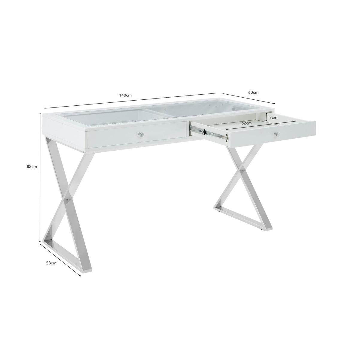 Glass Top Vanity Table - Luvo Store - Vanity Table