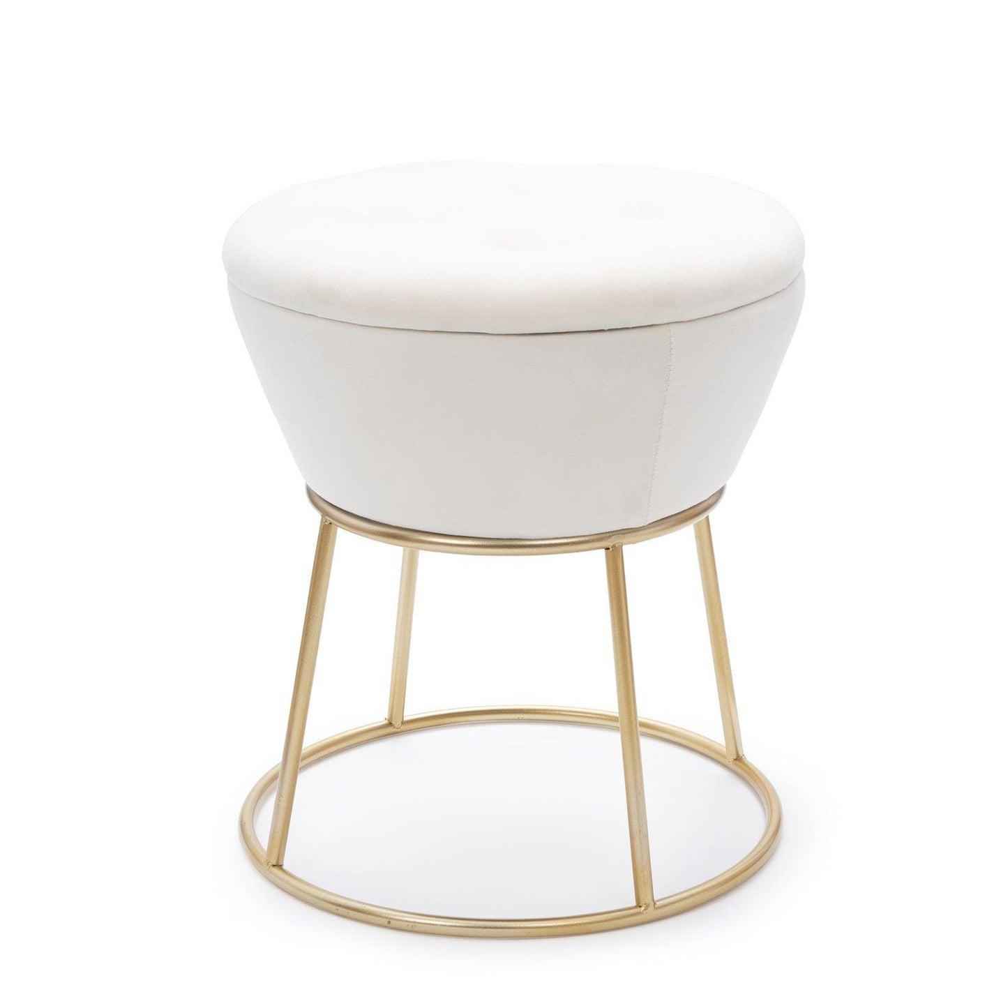 Liyana White Stool - Luvo Store - Vanity Chairs