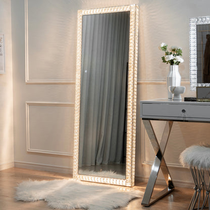 Diamond Floor Mirror - Luvo Store -  Vanity Mirrors