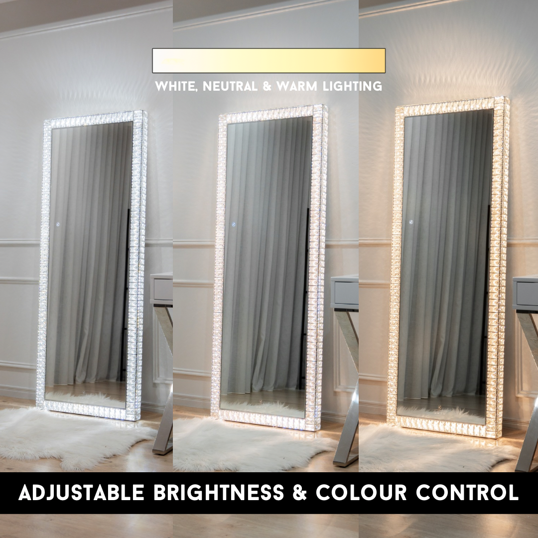 Diamond Floor Mirror - Luvo Store -  Vanity Mirrors