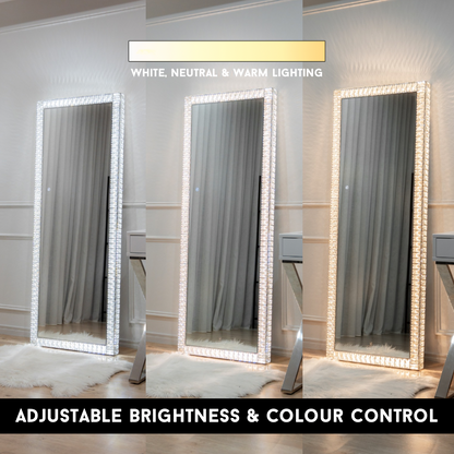 Diamond Floor Mirror - Luvo Store -  Vanity Mirrors