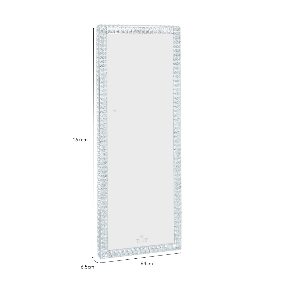 Diamond Floor Mirror - Luvo Store -  Vanity Mirrors