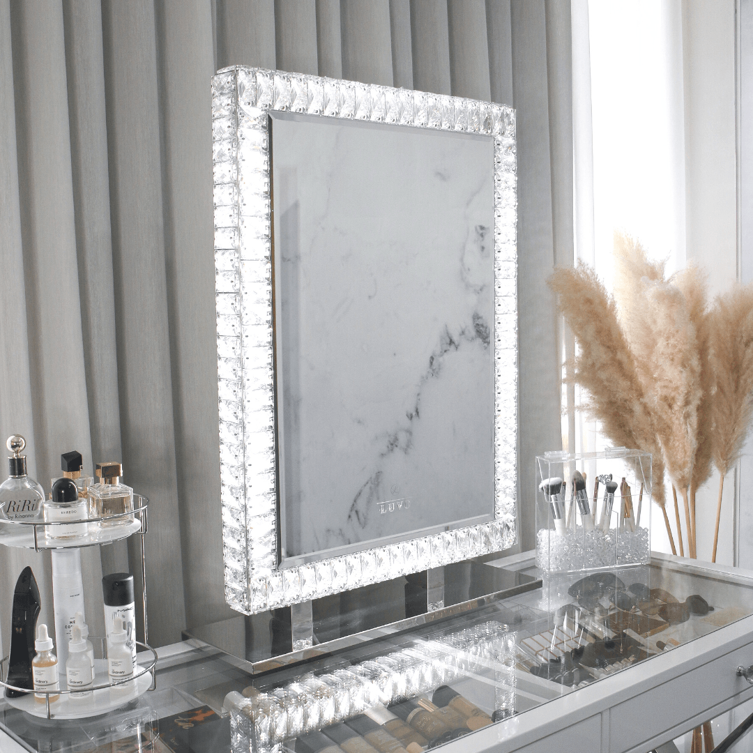 Diamond Vanity Mirror - Tall - Luvo Store -  Vanity Mirrors