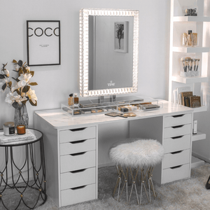 Diamond Vanity Mirror - Tall - Luvo Store -  Vanity Mirrors