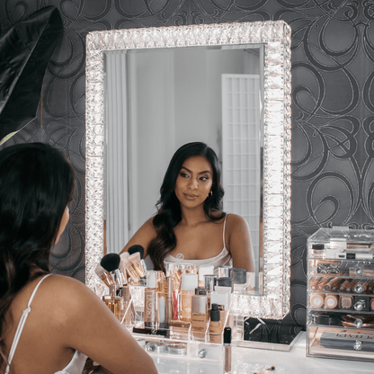 Diamond Vanity Mirror - Tall - Luvo Store -  Vanity Mirrors