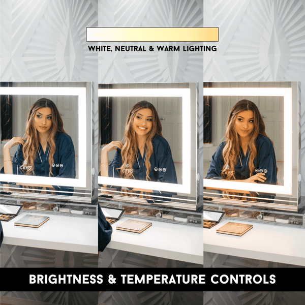 Crystal Horizontal Vanity Mirror - Hollywood Mirrors | Luvo