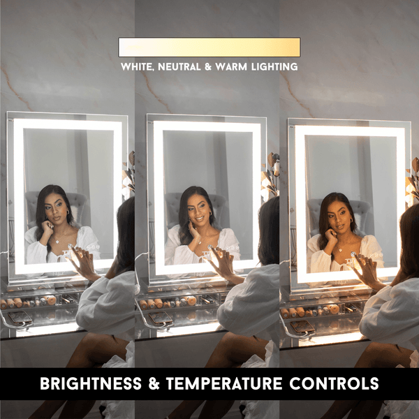 LUVO Crystal Vanity Mirror - Premium Hollywood Mirrors