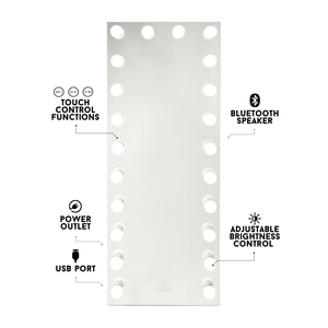 Hollywood Floor Mirror - Luvo Store -  Vanity Mirrors